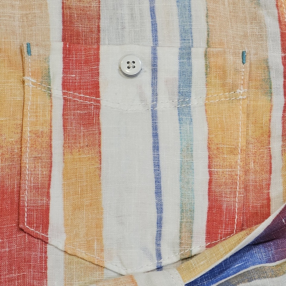 Tommy Bahama  Tommy Bahama Sunset Striped Breezer Long-Sleeve Linen Shirt Relax - Picture 3 of 15